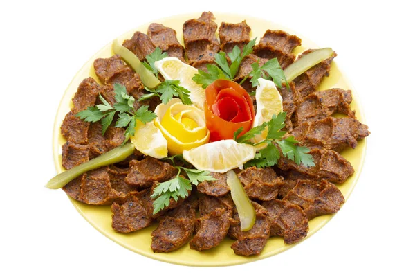 Kofta Cruda Cig Kofte Comida Turca — Foto de Stock