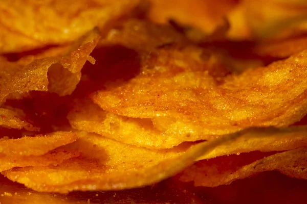 Fresh Spicy Potato Chips Snack — Stock Photo, Image