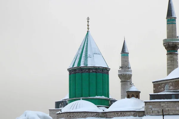 Tumba Del Museo Mevlana Día Invierno — Foto de Stock