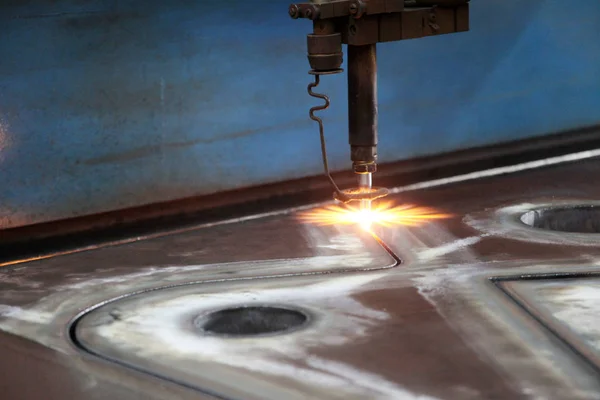 Cnc Laser Cutting Metal Modern Industrial Technology — Stock Photo, Image