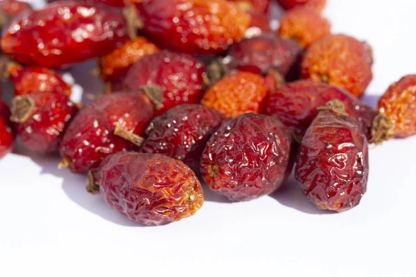 Sušené Červené Zralé Růžové Plody — Stock fotografie