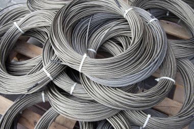 steel wire ropes in factory