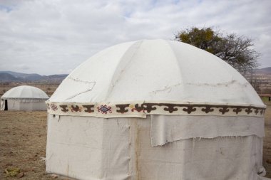 Eski Göçebe Türk Çadırları. Göçebe İnsanlar.