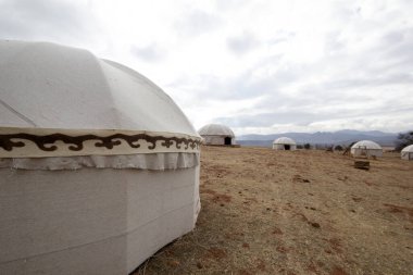 Eski Göçebe Türk Çadırları. Göçebe İnsanlar.