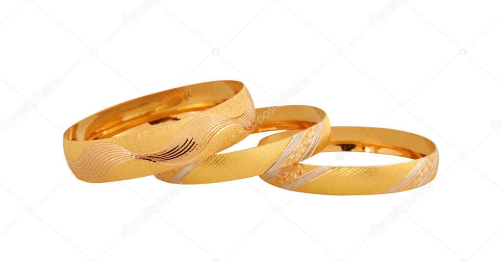 Elegant gold bracelets. Yellow gold.