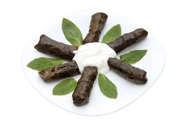Stuffed Grape Leaves Dolmades Turkish Cuisine — Stock Photo, Image