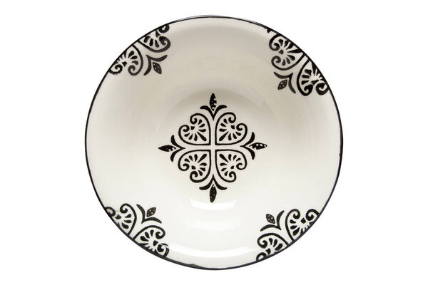 white floral pattern, decorative, porcelain plate