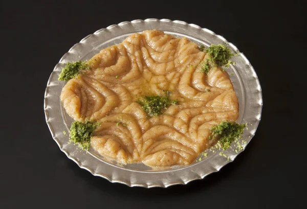 Traditional Turkish Dessert Hosmerim Plate — Stock Photo, Image