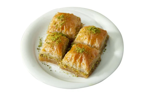 Традиционный Турецкий Десерт Паклава Фисташками — стоковое фото