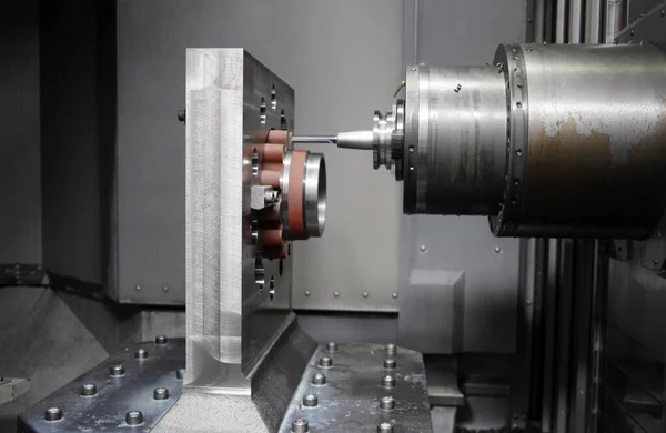 Cnc Makine Matkabı Metal Çalışan Cnc Değirmen Makinesi — Stok fotoğraf