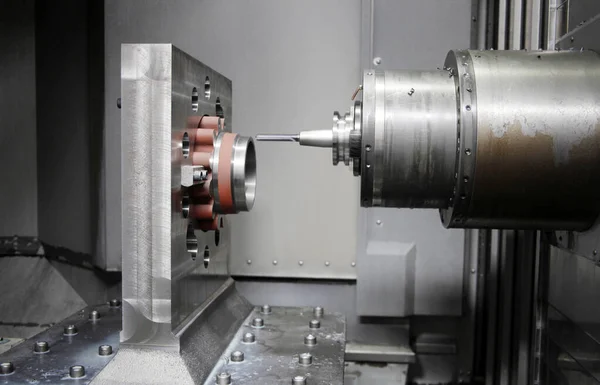 Cnc Maschinenbohrer Metallbearbeitung Cnc Fräsmaschine — Stockfoto