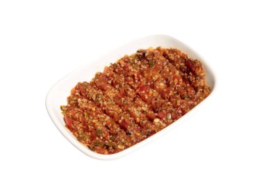 Domates ezmesi. Sarımsak, yeşil biber, baharat..