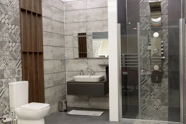 Modern Luxus Fürdőszoba Belső — Stock Fotó