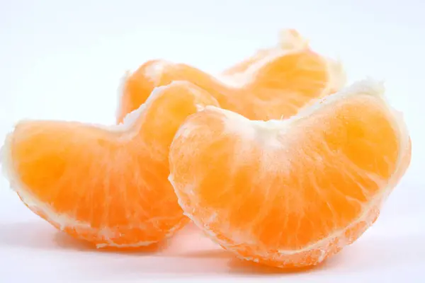 Fruta Mandarina Pelada Fresca Madura — Foto de Stock
