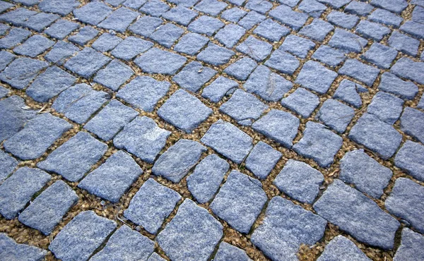 Gray Cobbled Road Background — Stock Photo, Image