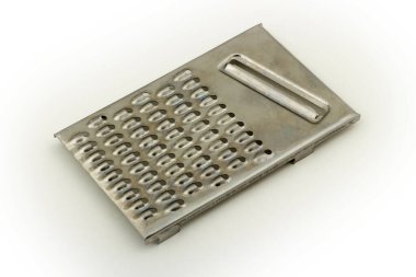 Beyaz arkaplanda metal rendeleyici