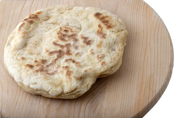 Traditioneel Plat Brood Vers Heerlijk Zelfgemaakt Brood — Stockfoto