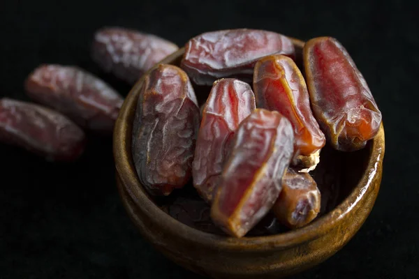 Dried date fruit in the plate