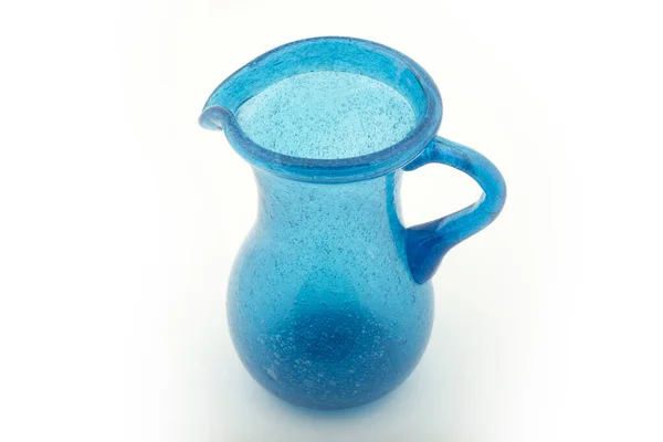 Decoratieve Blauwe Glazen Kruik Oud — Stockfoto