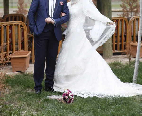Brud Och Brudgum Före Bröllopet — Stockfoto