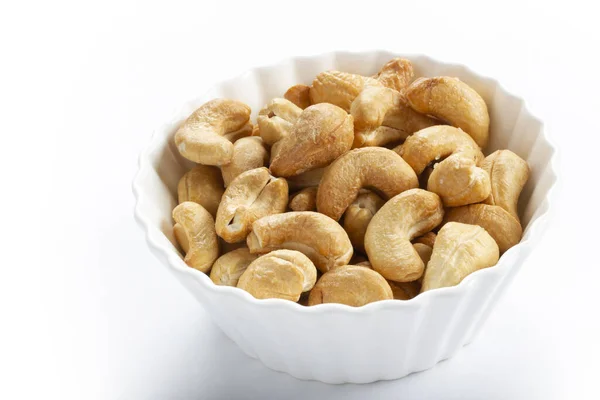 Geröstete Und Gesalzene Cashewnüsse — Stockfoto