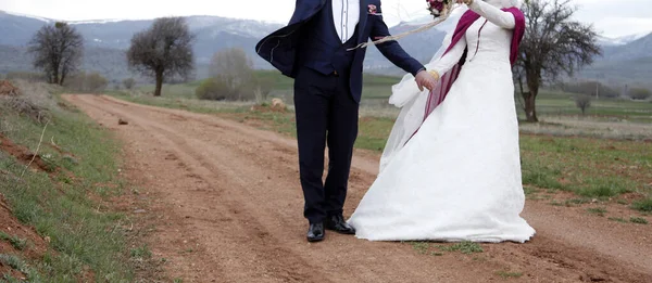 Menyasszony Vőlegény Esküvő Előtt — Stock Fotó