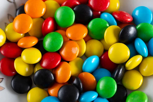 Tęczowe Cukierki Kolorowe Zbliżenie Faktura Tło — Zdjęcie stockowe