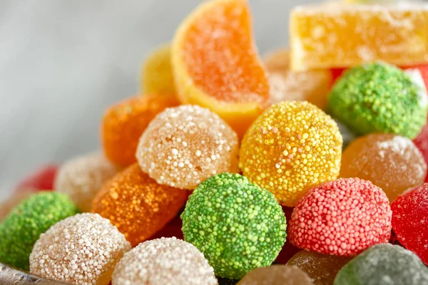 Süßes Dessert Bunte Fruchtgelee Bonbons — Stockfoto