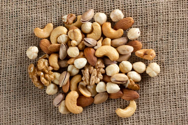 Cashews Pistachios Almonds Walnuts Hazelnuts Mixed Nuts — Stock Photo, Image