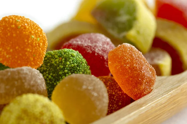 Süßes Dessert Bunte Fruchtgelee Bonbons — Stockfoto