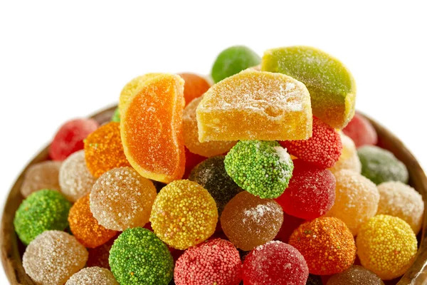 Süßes Dessert Bunte Fruchtgelee Bonbons — Stockfoto