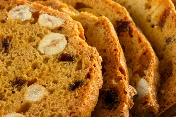 Biscoitos Crocantes Com Frutas Biscotti Italiano — Fotografia de Stock