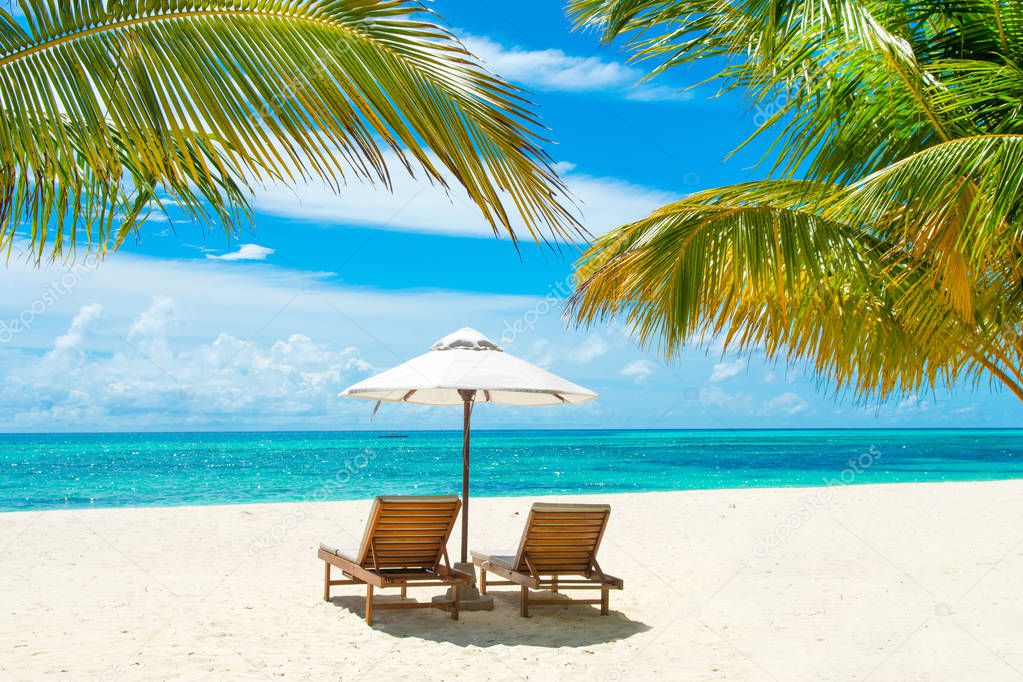 Sunbeds And Umbrellas On The Beautiful Sunbeds Umbrellas Indian