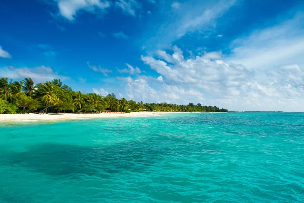 Holzvillen Über Wasser Des Indischen Ozeans Malediven — Stockfoto