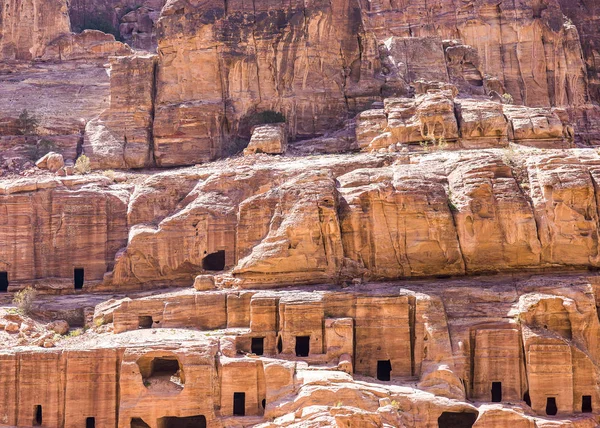 Rock cut tombs on the Street of Facades, Petra, Jordan