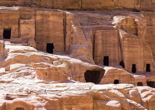 Rock cut tombs on the Street of Facades, Petra, Jordan