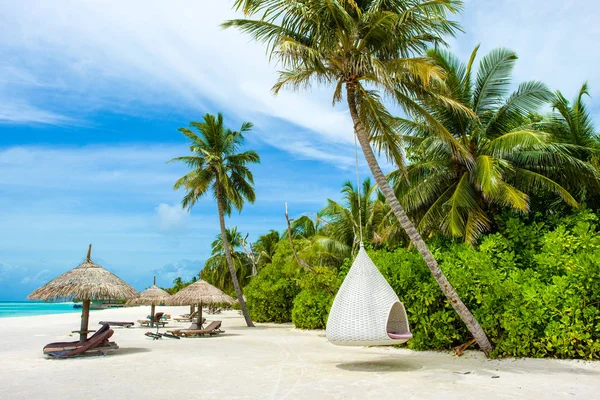 Chill lounge zone on the sandy beach