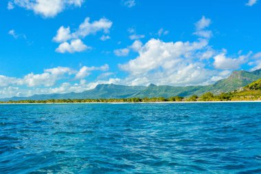 Güzel yaz manzara tropik sahil 