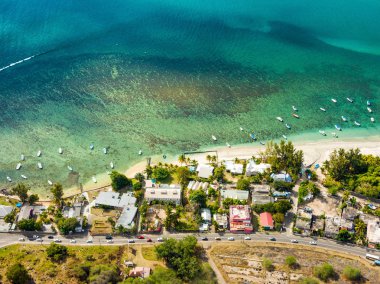Mauritius Adası 'nın havadan görünüşü