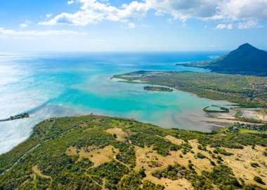 Mauritius Adası 'nın havadan görünüşü