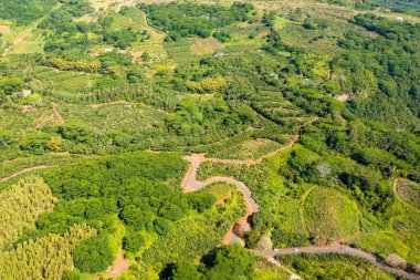 Mauritius Adası 'nın havadan görünüşü