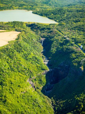 Mauritius Adası 'nın havadan görünüşü