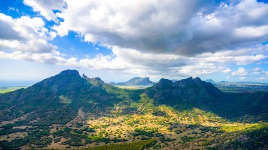 Mauritius Adası 'nın havadan görünüşü