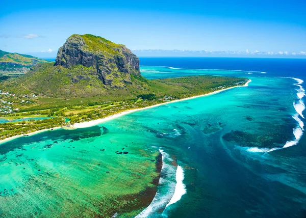 Mauritius Adası 'nın havadan görünüşü