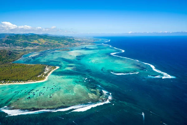 Mauritius-sziget légi kilátása — Stock Fotó