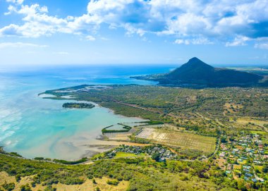 Mauritius Adası 'nın havadan görünüşü
