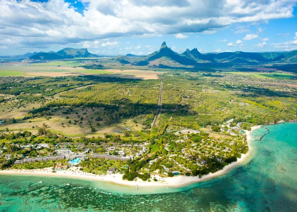 毛里求斯岛的空中景观 — 图库照片