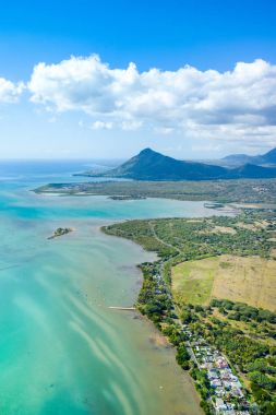 Mauritius Adası 'nın havadan görünüşü