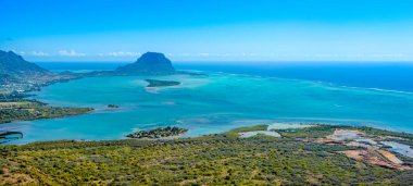 Mauritius Adası 'nın havadan görünüşü