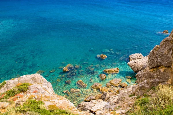 Krásné letní krajina jižního pobřeží Krétě — Stock fotografie